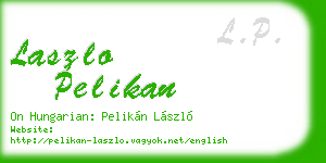 laszlo pelikan business card